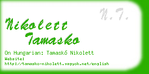 nikolett tamasko business card